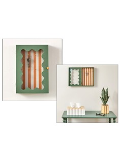 Scatola Portachiavi, Chéri, L. 20 x P. 6,6 x H. 30 cm, MDF E1, Vetro, Multicolore