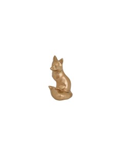 Volpe Decorativa Autunno, Resina Bronzo, L 16 cm, P 14 cm, H 26 cm