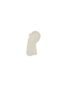 Statua Viso Wonj, Resina Bianca, L 14,5 cm, P 10 cm, H 24,5 cm
