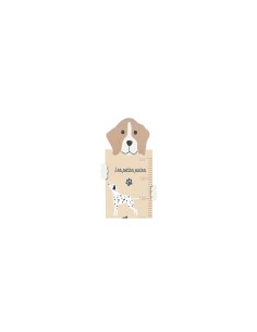 Metro da parete, cane Scott, legno MDF beige, H. 140 cm, L. 29 cm, decorazione bambini