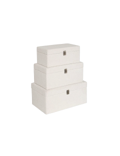 BAULE 211517 2 MIS CARLIE BIANCO 48X29X17CM POLIESTERE
