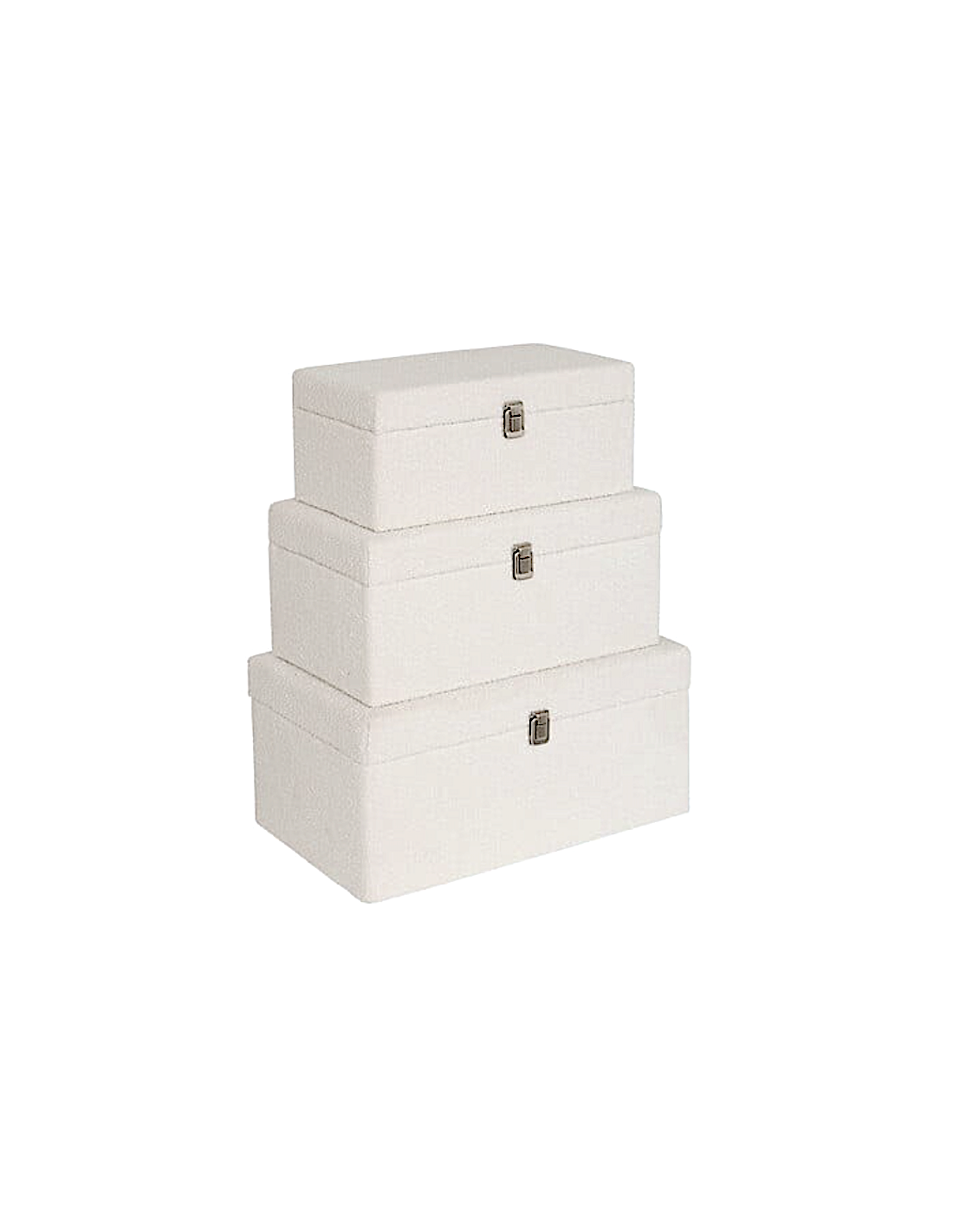 BAULE 211517 3 MIS CARLIE BIANCO 54X34X21CM POLIESTERE