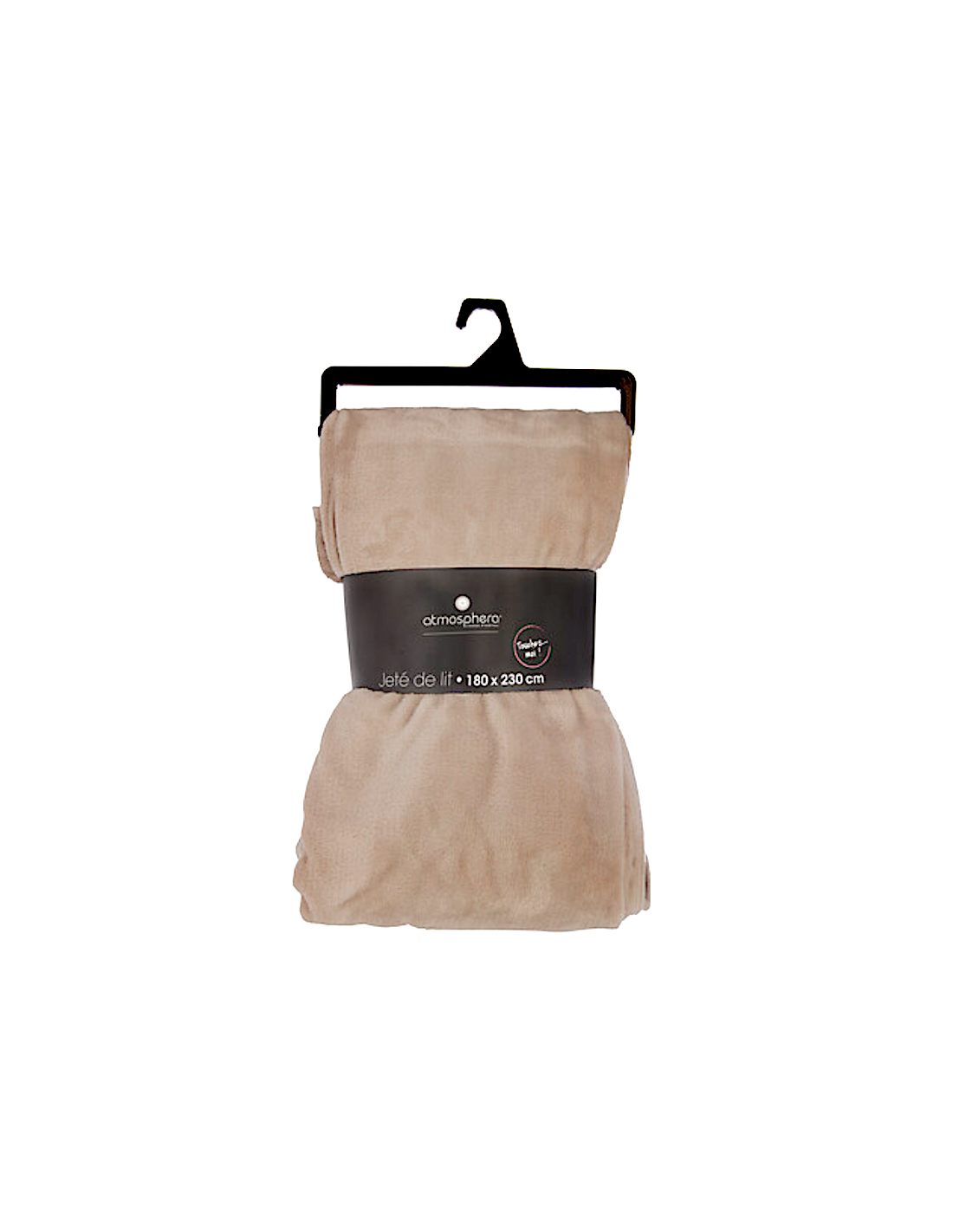 Plaid flanella lino, tinta unita, 180 x 230 cm, morbido e caldo, beige lin