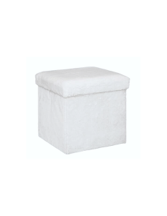 POUF 192920 EZZIO BIANCO 39X40CM PIEGHEVOLE
