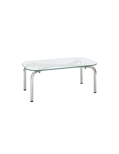 TAVOLO BASSO 206059A HECATE 110X60 H44CM VETRO/METALLO