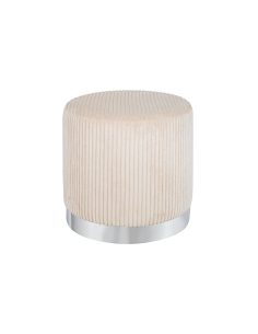 POUF 207369A SYLIA AVORIO 38X38CM VELLUTO/MDF