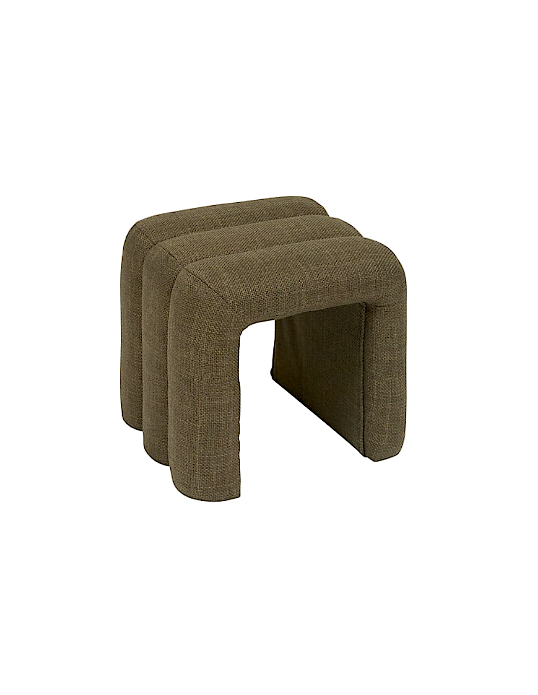 POUF 207376B SISCO VERDE KAKI 43X42X44CM