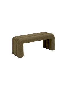 PANCA 207377B SISCO VERDE KAKI 102X42X43CM VELLUTO