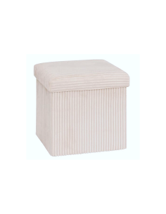 POUF 207381A ARUM AVORIO 38X38CM MDF/POLIESTERE