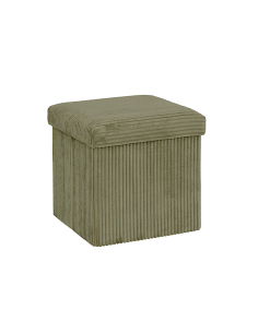 POUF 207381C ARUM VERDE KAKI 38X38CM MDF/POLIESTERE