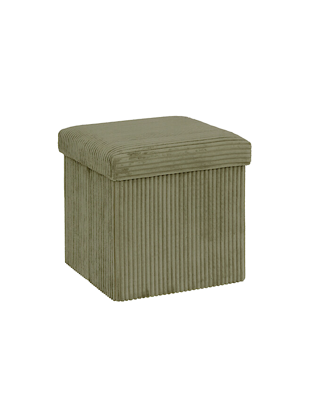 POUF 207381C ARUM VERDE KAKI 38X38CM MDF/POLIESTERE