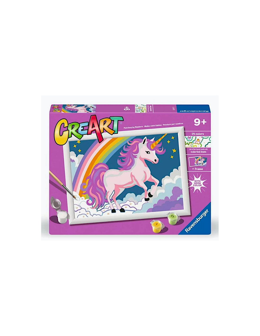 CREART 23977 24X18 UNICORNO ROSA NEON
