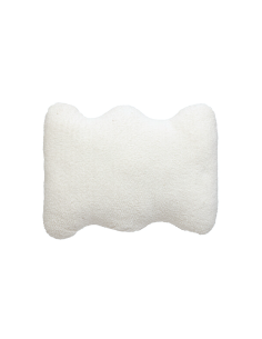 Cuscino in pelliccia Wavy Bliss, bianco, 35 x 48 cm, morbido e decorativo
