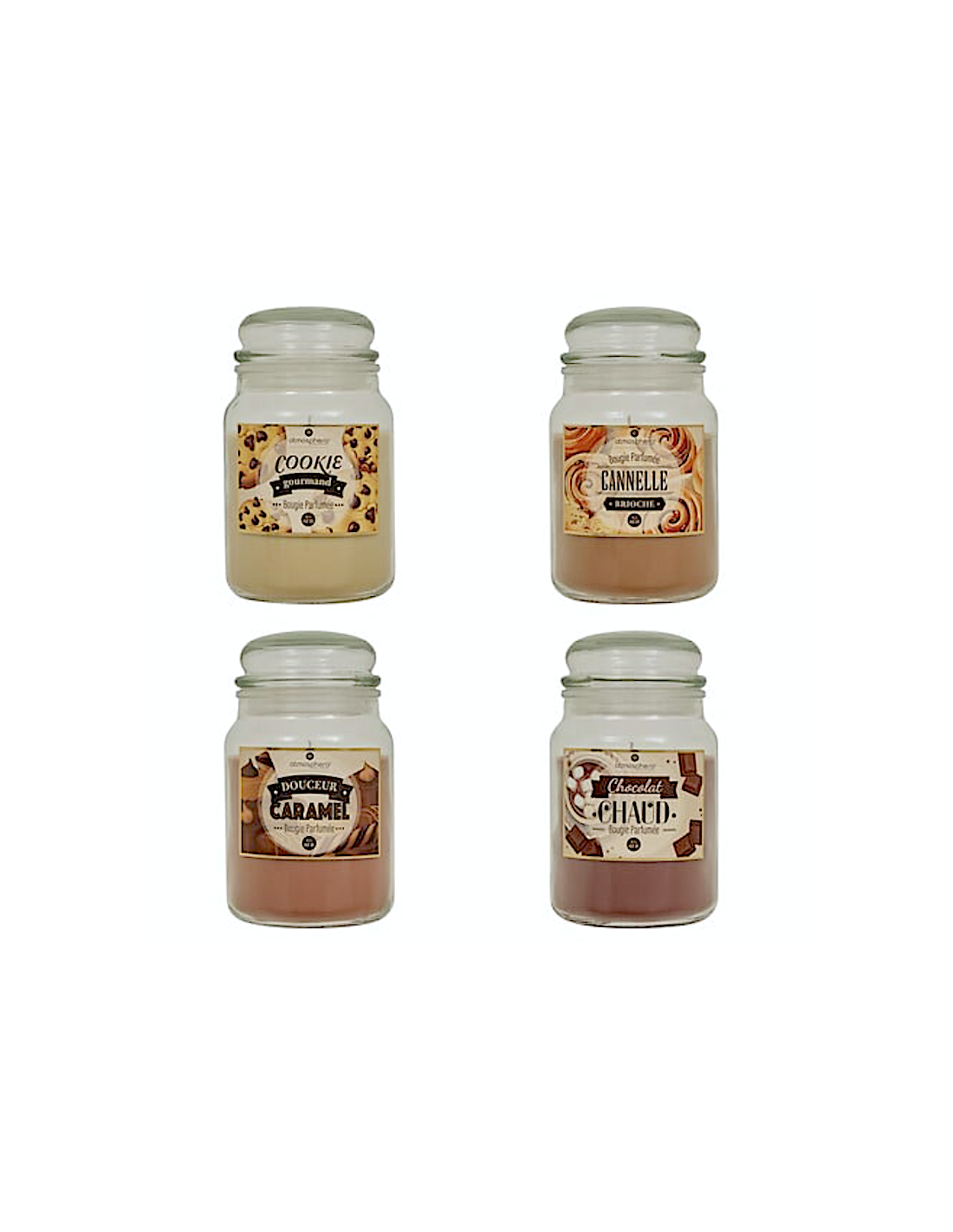 Candela profumata Eloa Sweet, 490 g, vaso in vetro, Ø 9,7 x H 16,5 cm, fragranze assortite