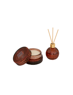 Coffret profumato Albie, Ø 8,1 x P 4,9 cm, fragranza fico rosso, confezione elegante