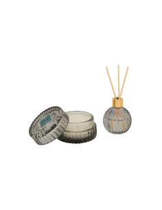 Coffret profumato Albie, Ø 8,1 x P 4,9 cm, fragranza oud grigio, stile elegante