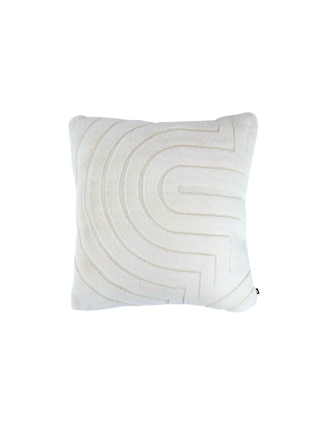 Cuscino pelliccia jacquard Arka, 45 x 45 cm, poliestere, colore avorio