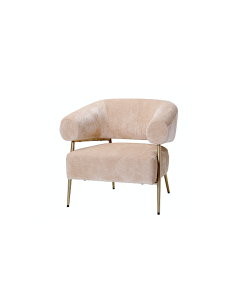 POLTRONA ROEL VELLUTO BEIGE 86X74X78CM