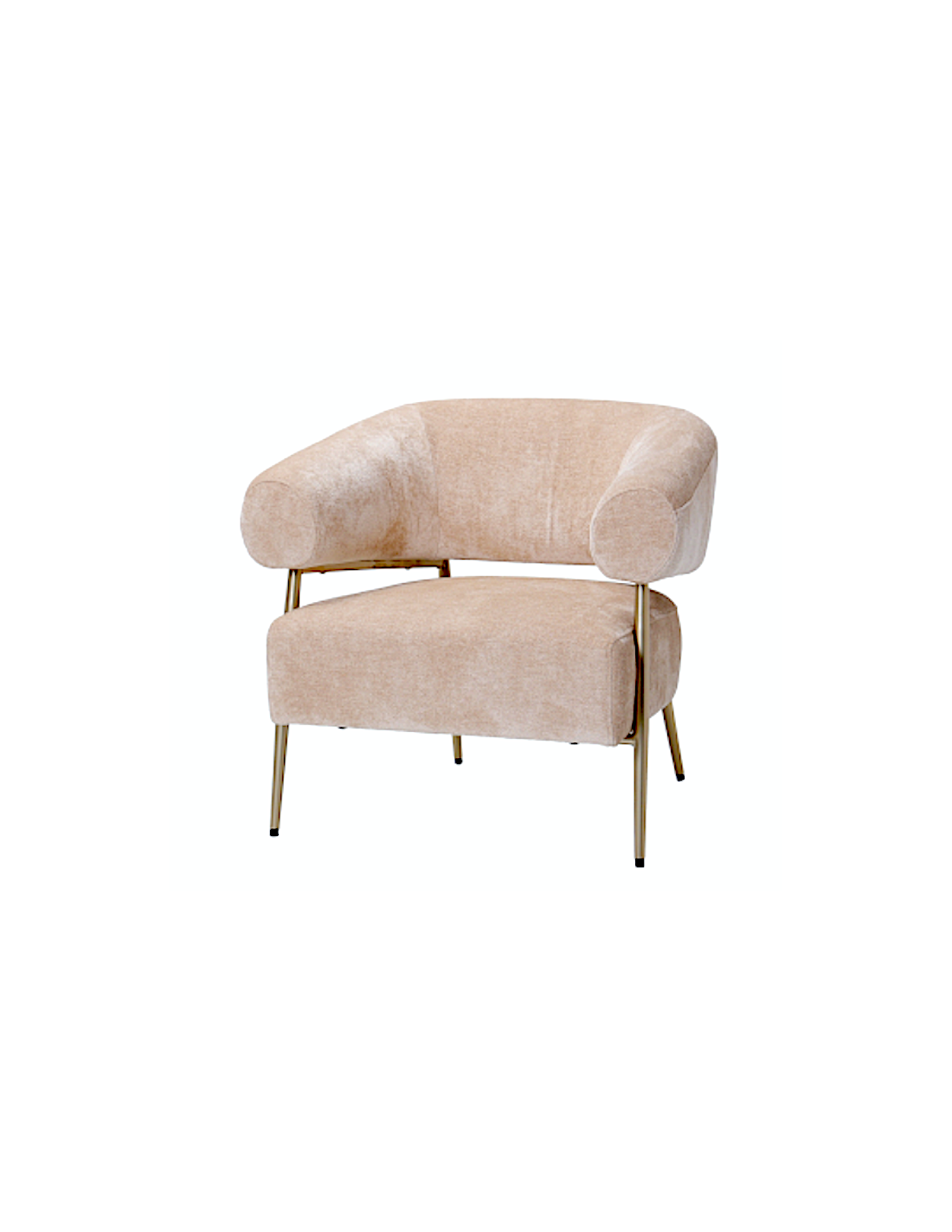 POLTRONA ROEL VELLUTO BEIGE 86X74X78CM