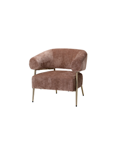 POLTRONA ROEL VELLUTO MARRONE 86X74X78CM