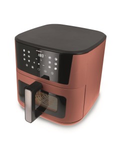 Friggitrice ad Aria, Iridea Rosso, 10 Litri, Doppia Resistenza, 2300W, Display Digitale