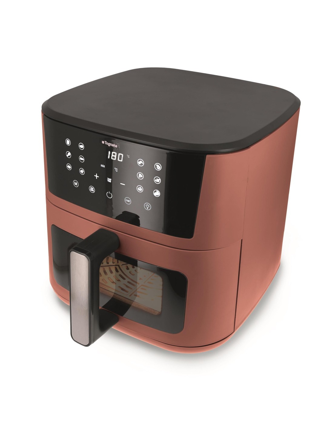 Friggitrice ad Aria, Iridea Rosso, 10 Litri, Doppia Resistenza, 2300W, Display Digitale