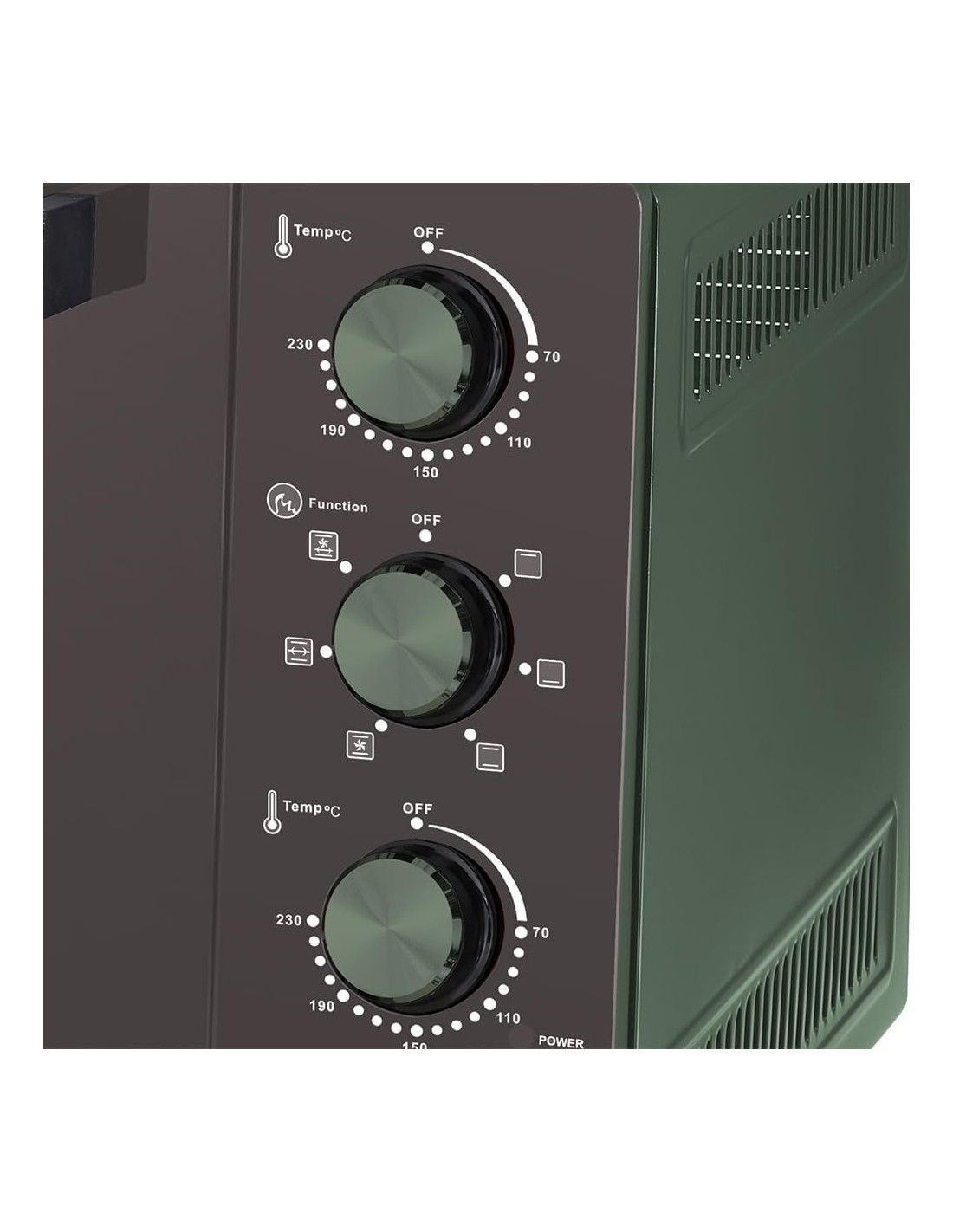 Forno elettrico ventilato Tognana Iridea 45L verde con girarrosto