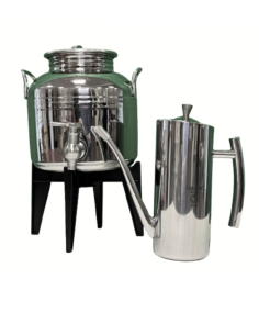 Set bidone olio 3 litri, oliera 75 cl, contenitore olio Europa, set conservazione olio, accessori cucina in latta 2