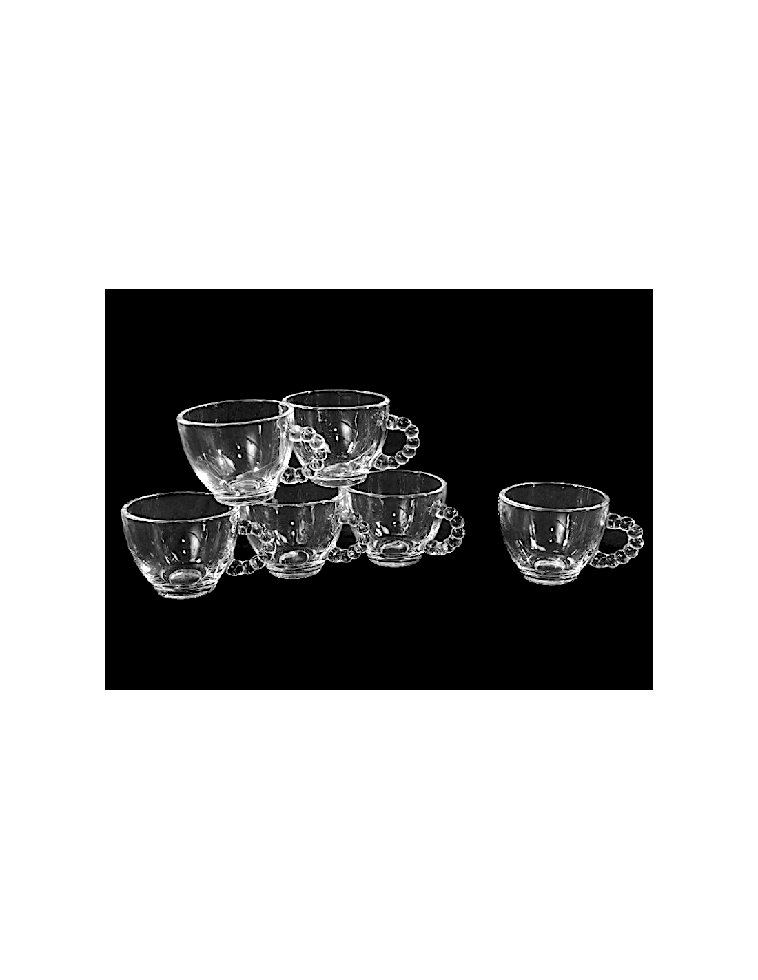 CONF 6 TAZZINE CAFFE 52394 VETRO 110ML