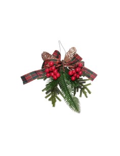 FIOCCO NATALIZIO CON PIGNE BACCHE E AGHI