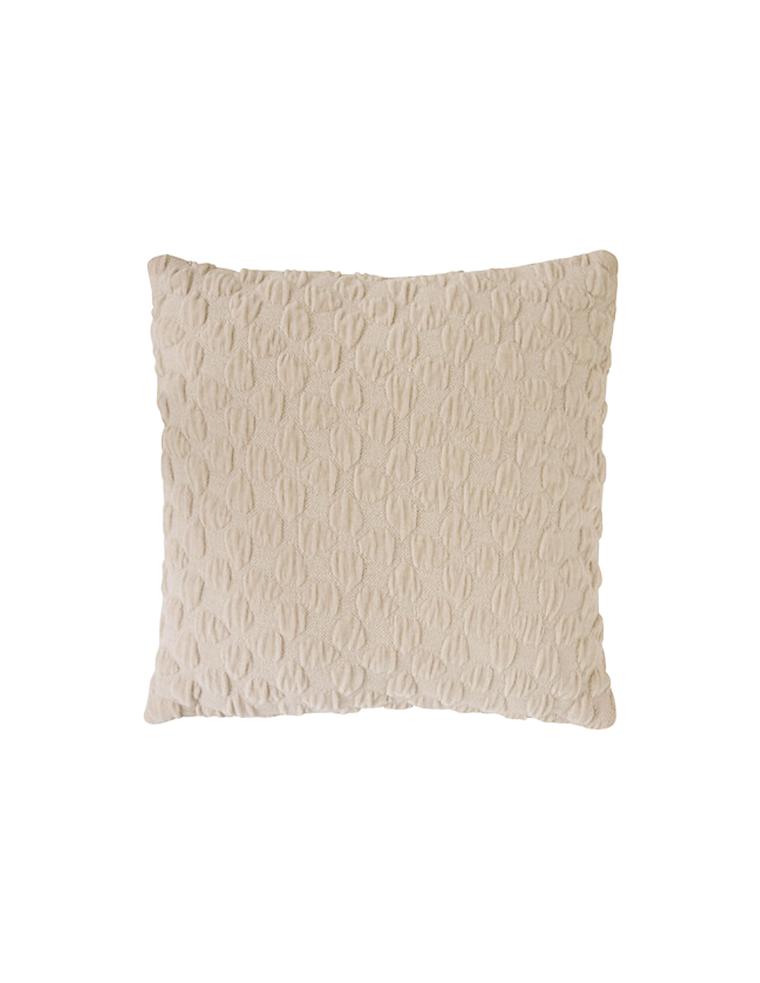 Cuscino ciniglia 3D beige, cuscino Nova 40x40, cuscino arredo ciniglia, cuscino decorativo beige lin