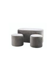 POUF CONTENITORE 118190 ISKRA GRIGIO 32X30CM