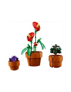 LEGO Icons Piantine, Set Collezione Botanica, Fiori Artificiali, Vaso Terracotta, Decorazione Casa, Idee Regalo
