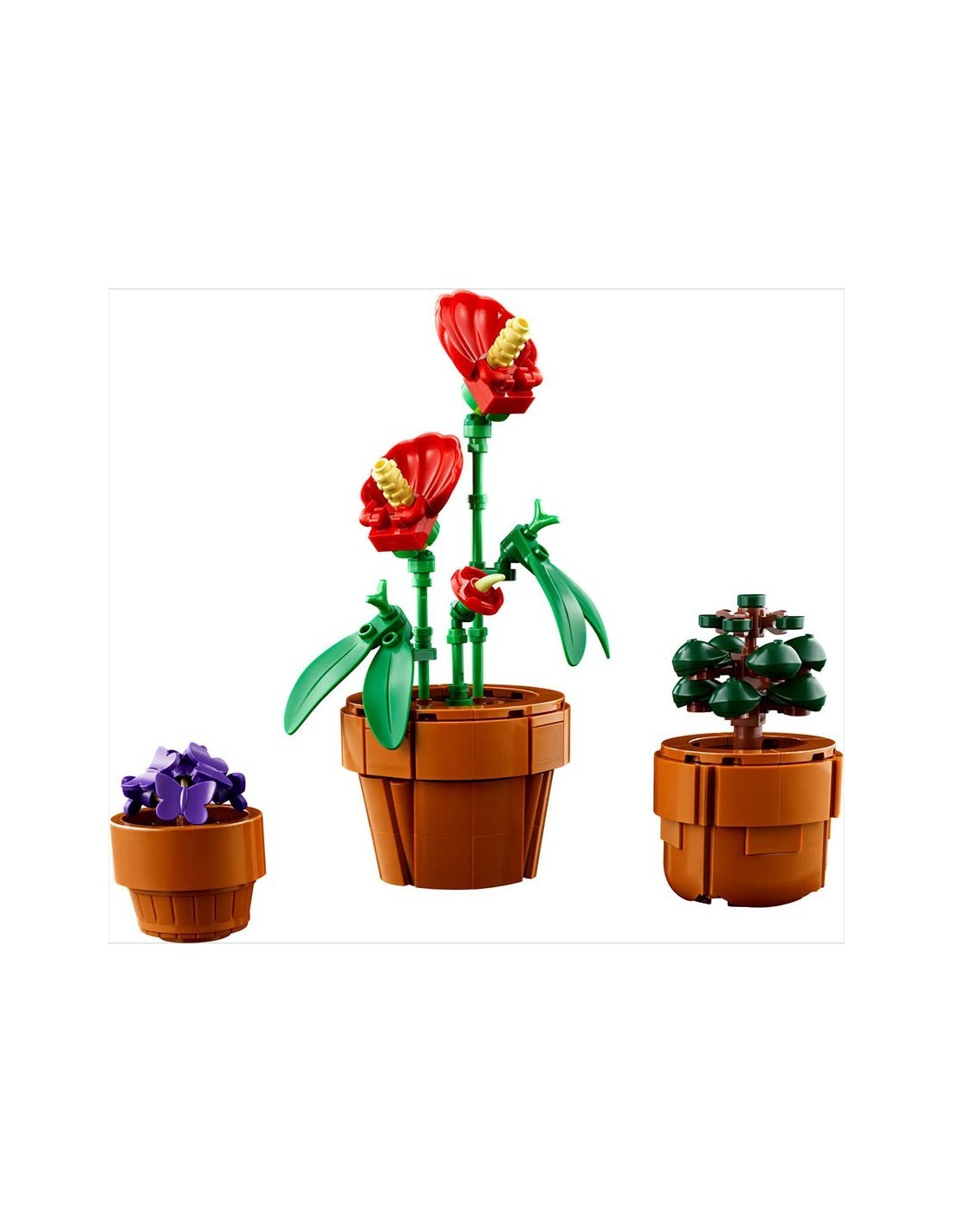 LEGO Icons Piantine, Set Collezione Botanica, Fiori Artificiali, Vaso Terracotta, Decorazione Casa, Idee Regalo