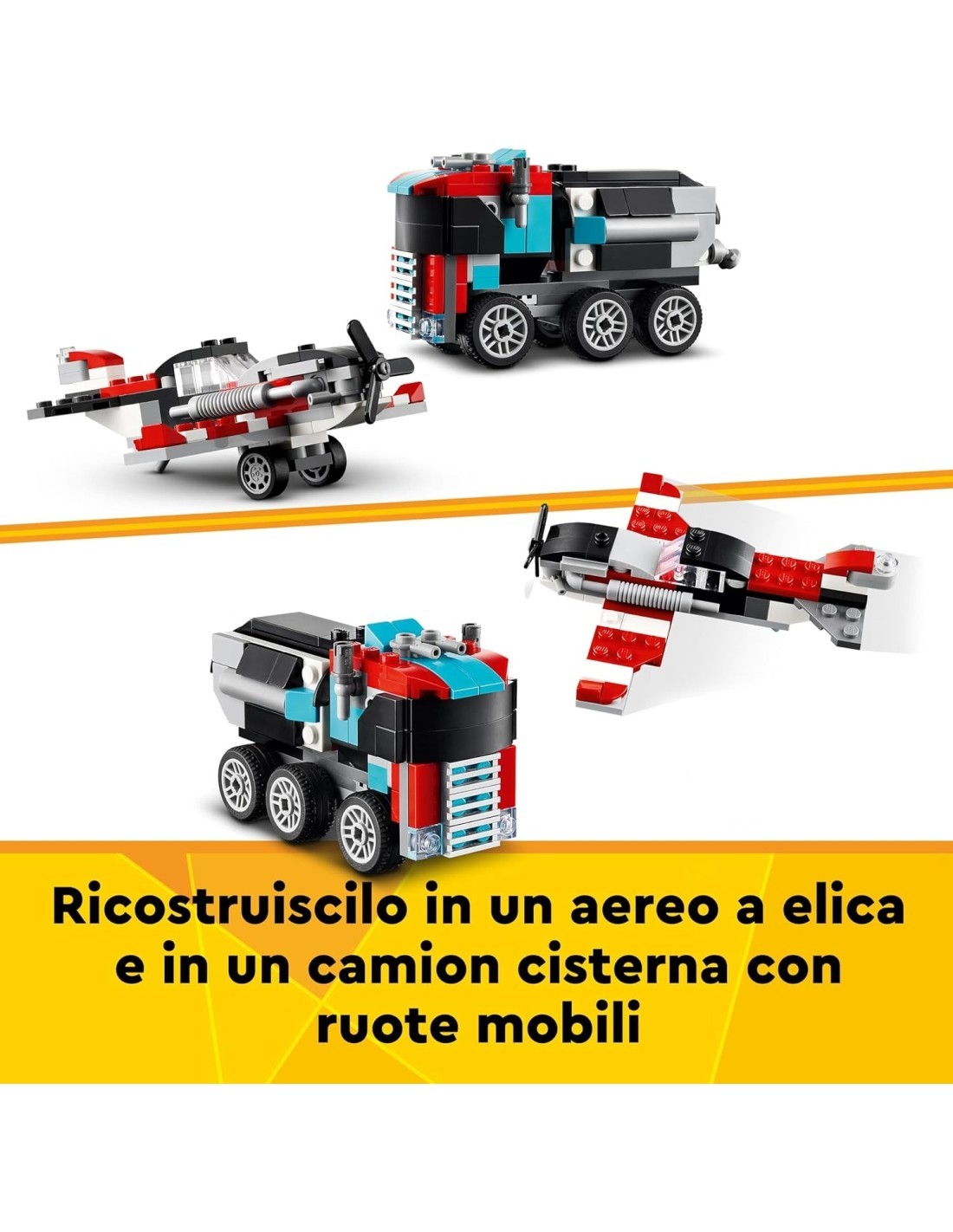 CREATOR 31146 AUTOCARRO CON ELICOTTERO LEGO