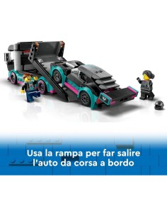 lego city auto da corsa e trasportatore 60406