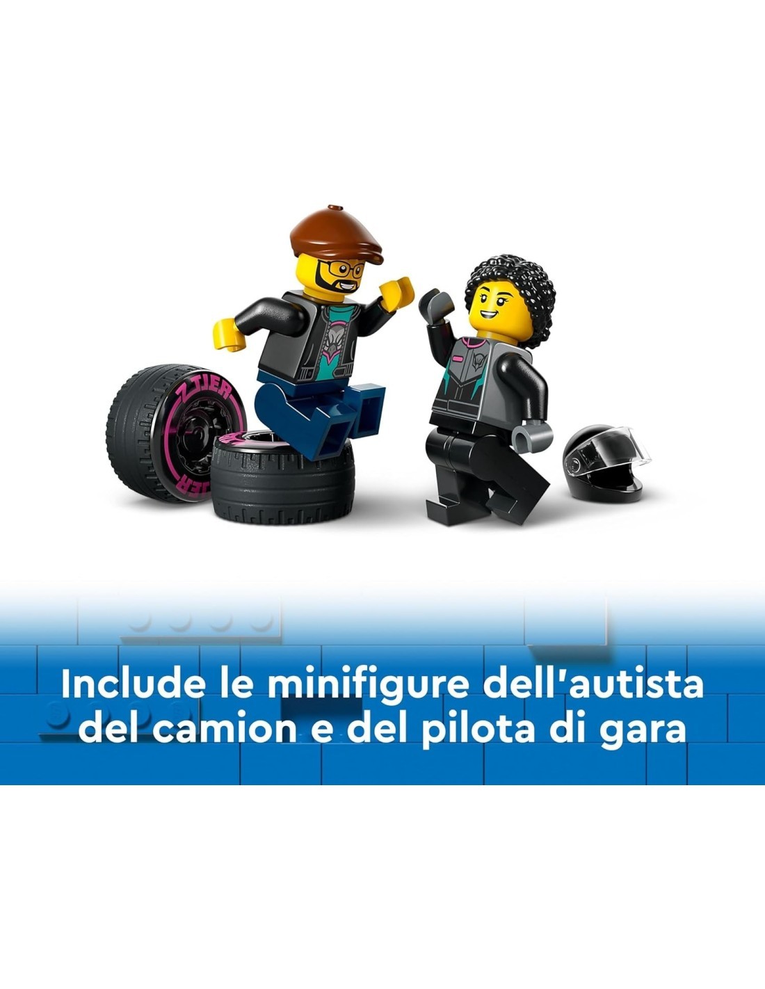 lego city auto da corsa e trasportatore 60406