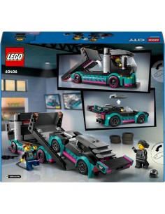 lego city auto da corsa e trasportatore 60406