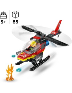 Lego city  elicottero dei pompieri 60411