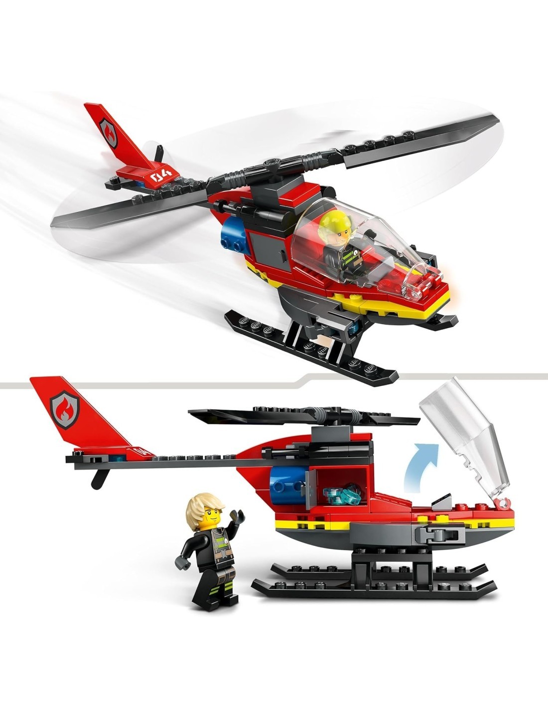 Lego city  elicottero dei pompieri 60411