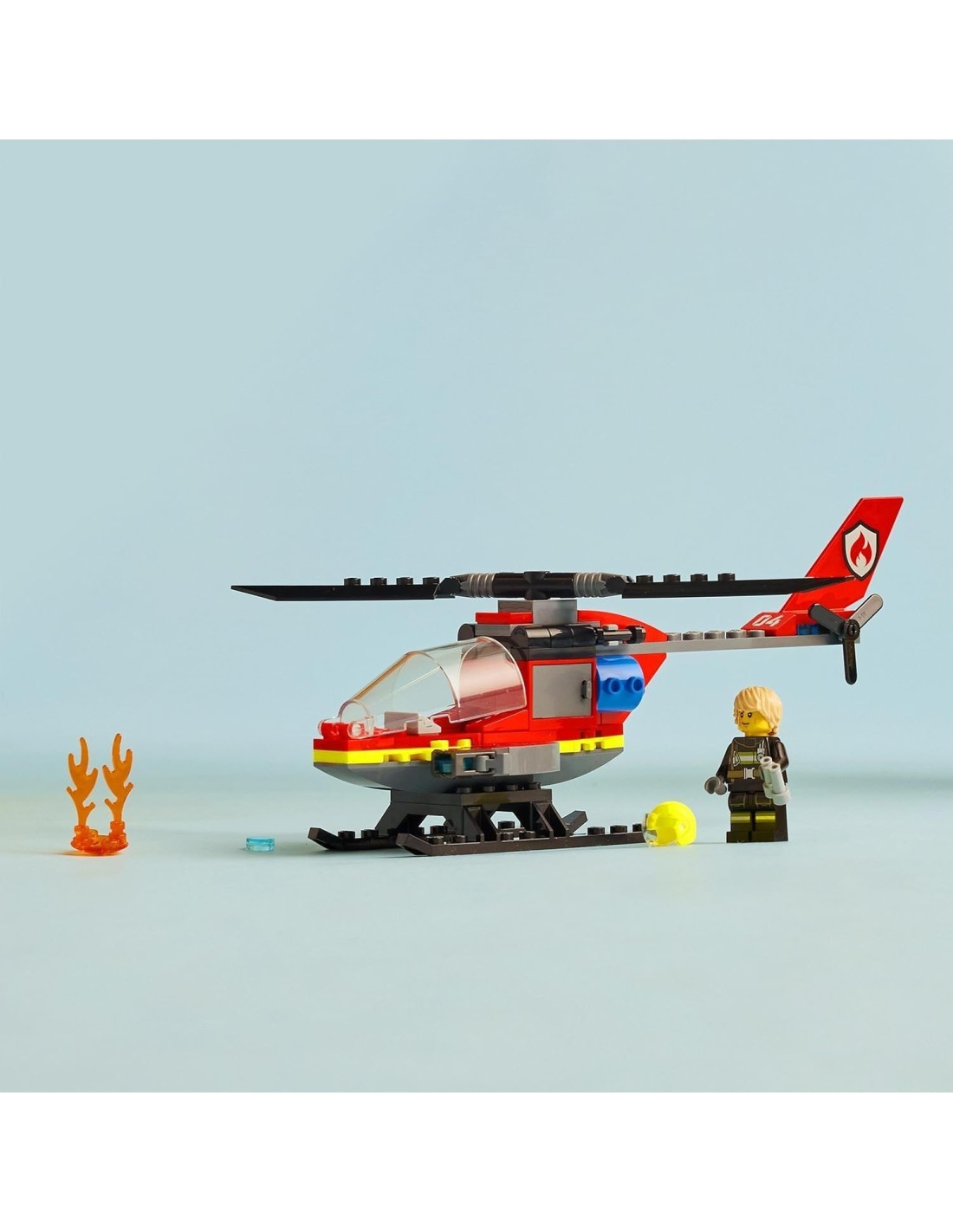 Lego city  elicottero dei pompieri 60411