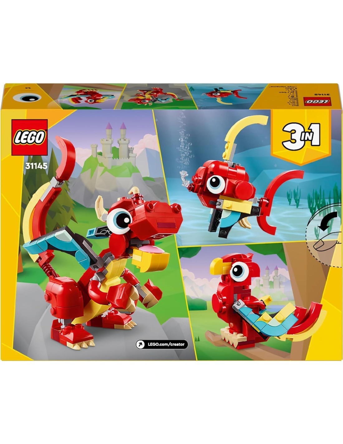 CREATOR 31145 DRAGO ROSSO LEGO