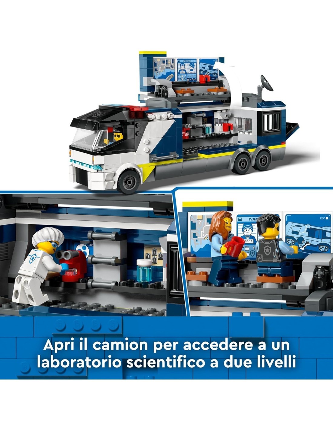 CITY 60418 CAMION LABORATORIO MOBILE DELLA POLIZIA LEGO