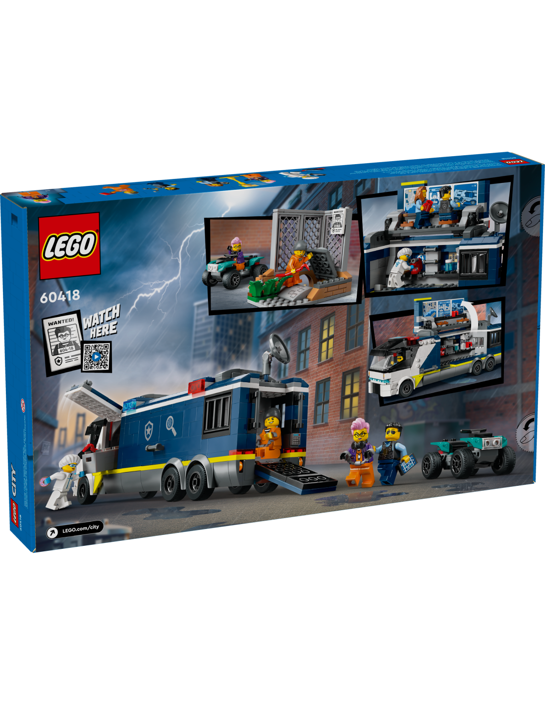 CITY 60418 CAMION LABORATORIO MOBILE DELLA POLIZIA LEGO