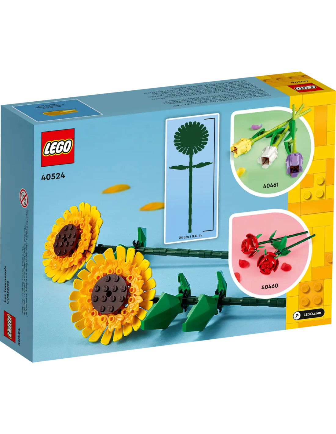 LEGO Creator Girasoli, Fiori Finti da Costruire, Decorazioni per Casa o Cameretta, Regalo Creativo per Bambini 40524