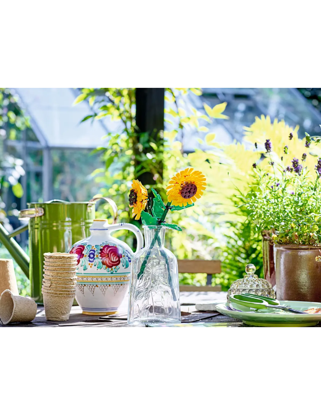 LEGO Creator Girasoli, Fiori Finti da Costruire, Decorazioni per Casa o Cameretta, Regalo Creativo per Bambini 40524