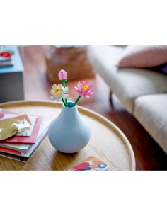 LEGO Creator Fiori di Loto 40647, Bouquet da Costruire con 2 Fiori e 1 Bocciolo, Decorazione Casa, Idea Regalo
