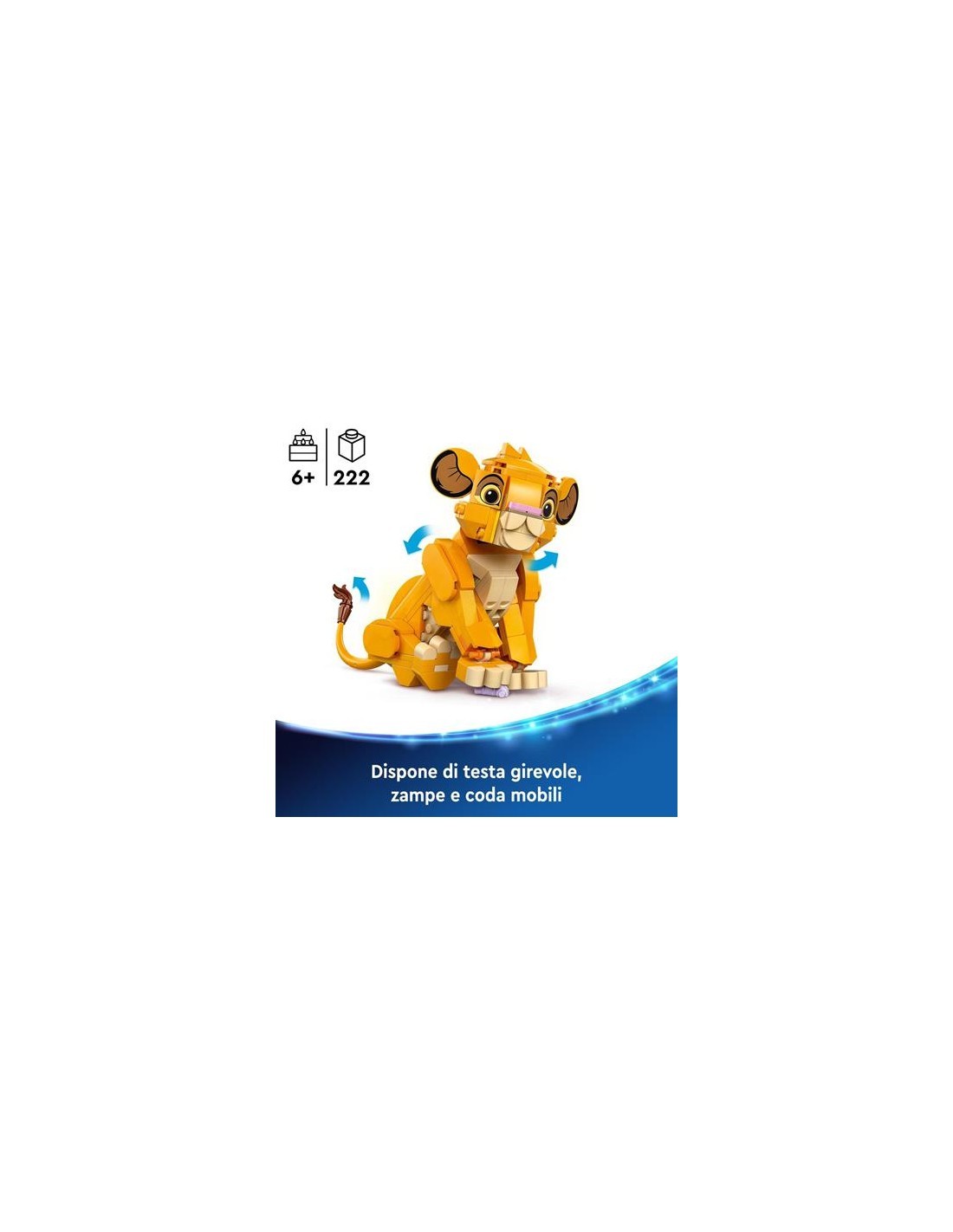 DISNEY SIMBA CUCCIOLO DEL RE LEONE, GIOCO BAMBINI, REGALO LEGO