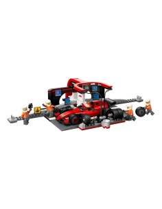 LEGO CITY PITSTOP E MECCANICI CON MONOPOSTO FERRARI F1