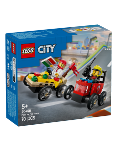 CITY 60458 PACK VEICOLI DA CORSA:PIZZAIOLO CONTRO POMPIERE LEGO